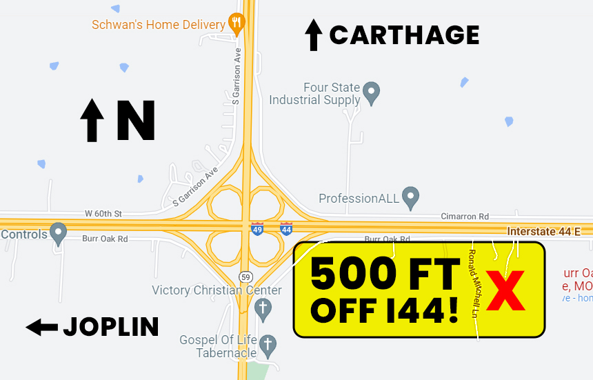 Semi Trailer Parking near Joplin and Carthage, MO. just 500 FT off I44